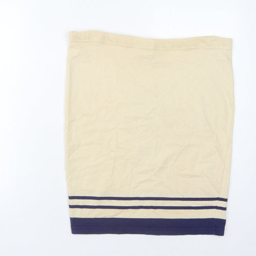 Next Women Beige Striped Skirt M