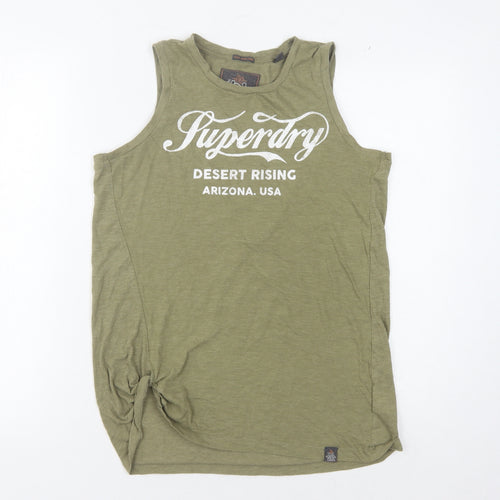 Superdry Green Medium Tank Top Sleeveless Crew Neck
