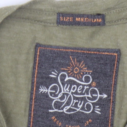 Superdry Green Medium Tank Top Sleeveless Crew Neck