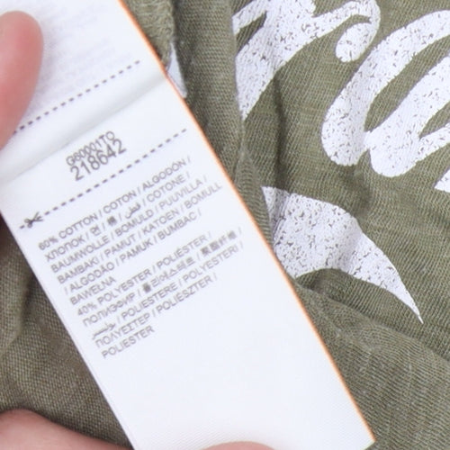 Superdry Green Medium Tank Top Sleeveless Crew Neck