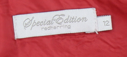 Special Edition Women's Red A-Line Halter Dress 12