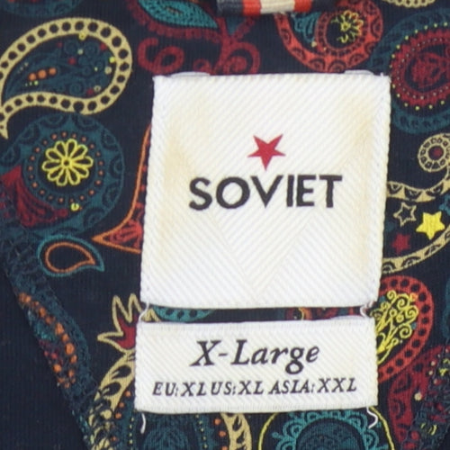 Soviet Men's Multicoloured Paisley T-Shirt XL