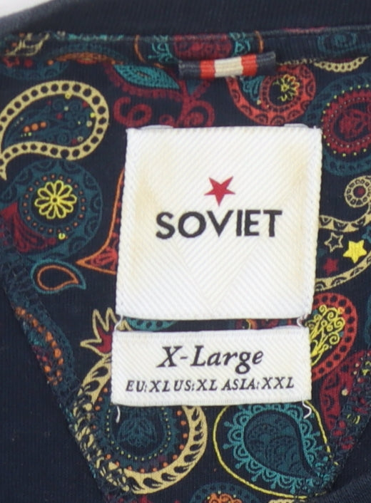 Soviet Men's Multicoloured Paisley T-Shirt XL