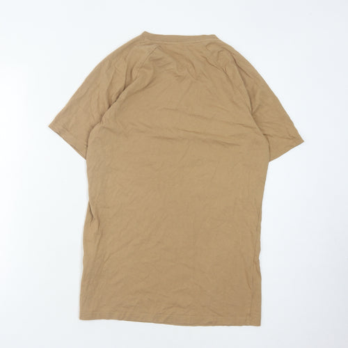 Boss Men's Beige Slim Fit Logo T-Shirt S