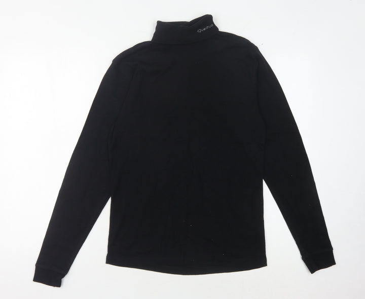 Quechua Women's Black Long Sleeve Mock Neck Shirt