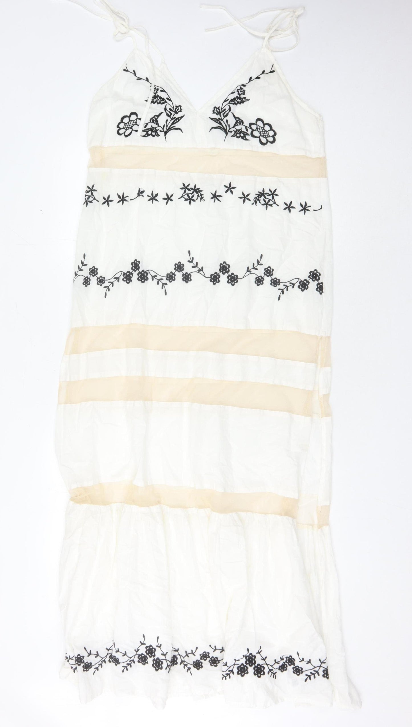 ASOS Women's Ivory Floral Slip Dress Size 12