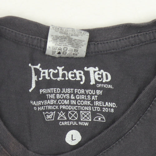 Father Ted Men's Black Funny T-Shirt Size L