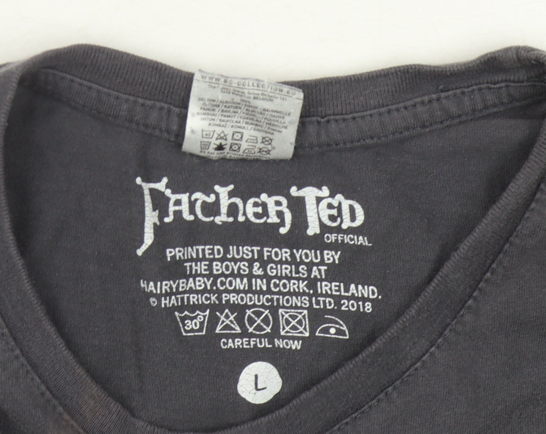 Father Ted Men's Black Funny T-Shirt Size L