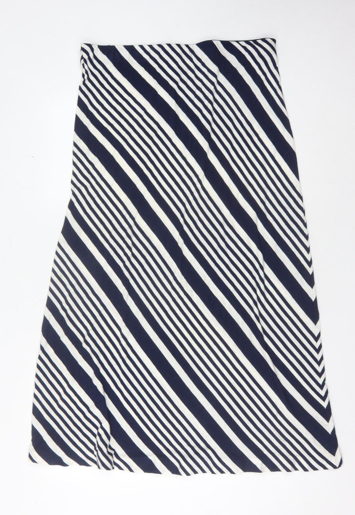 Max Studio Women's Blue Striped XL Skirt