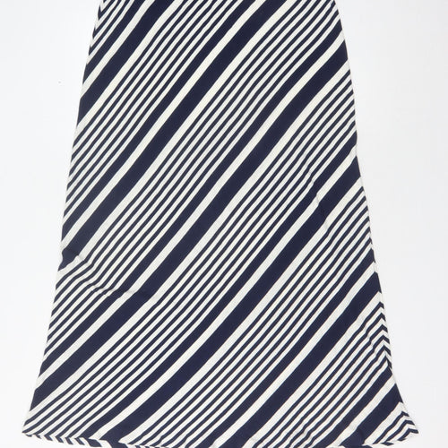 Max Studio Women's Blue Striped XL Skirt