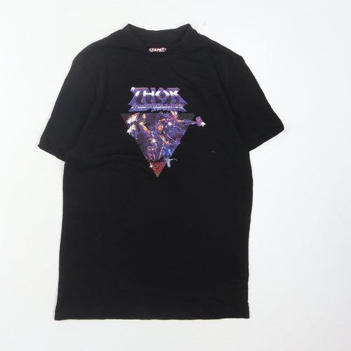 Marvel Unisex Black XS T-Shirt Thor Design
