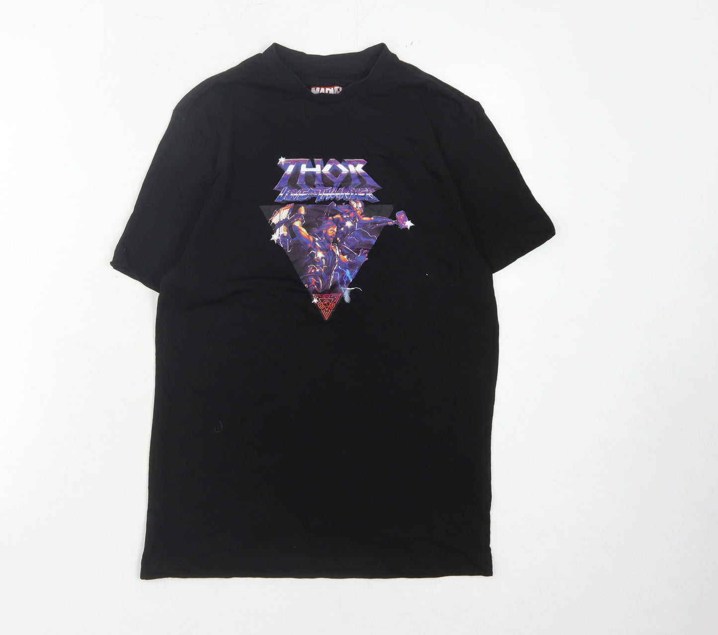 Marvel Unisex Black XS T-Shirt Thor Design