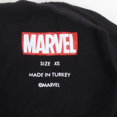 Marvel Unisex Black XS T-Shirt Thor Design
