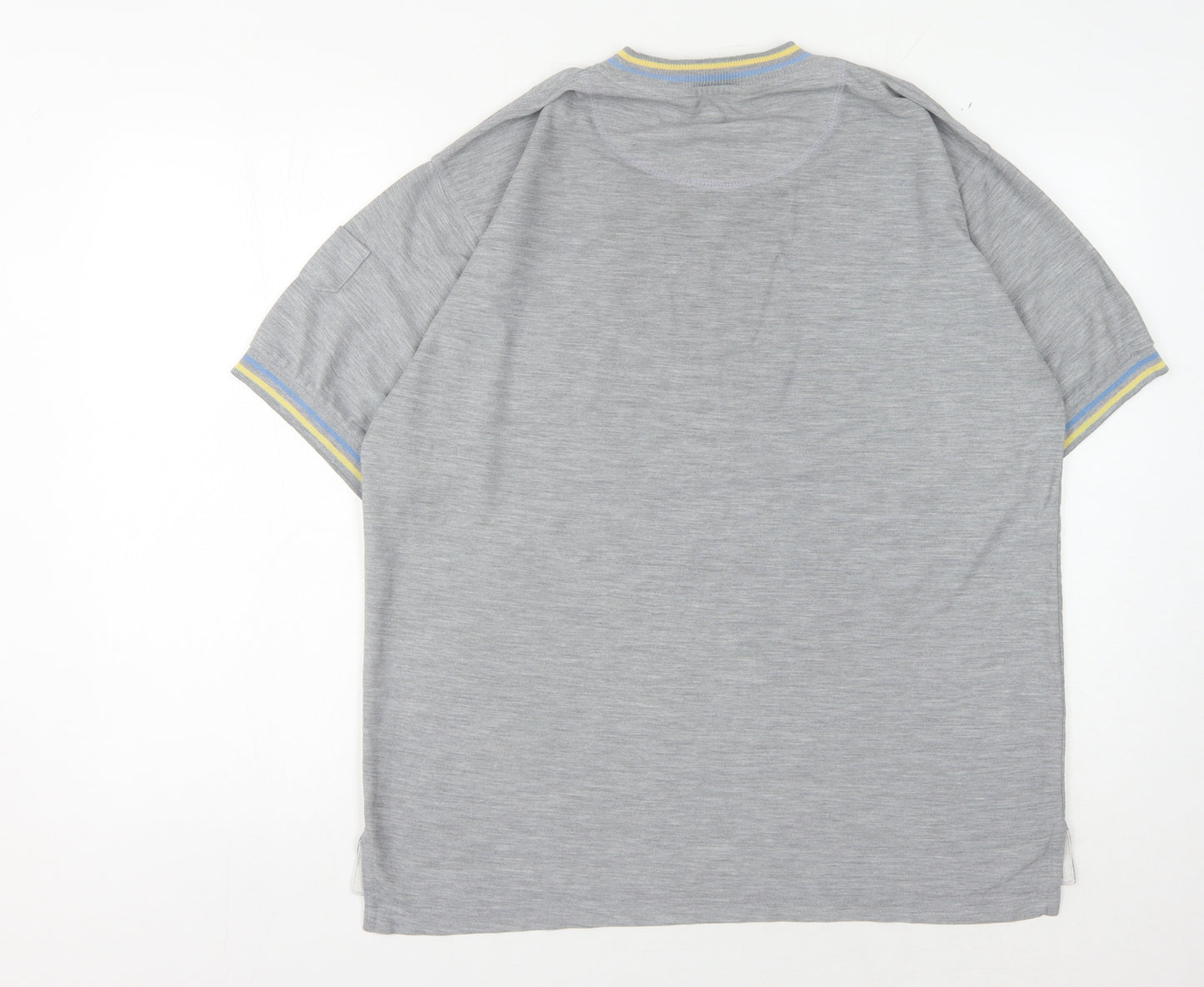 Playsport Men's Grey V-Neck Pullover Jumper, Size L