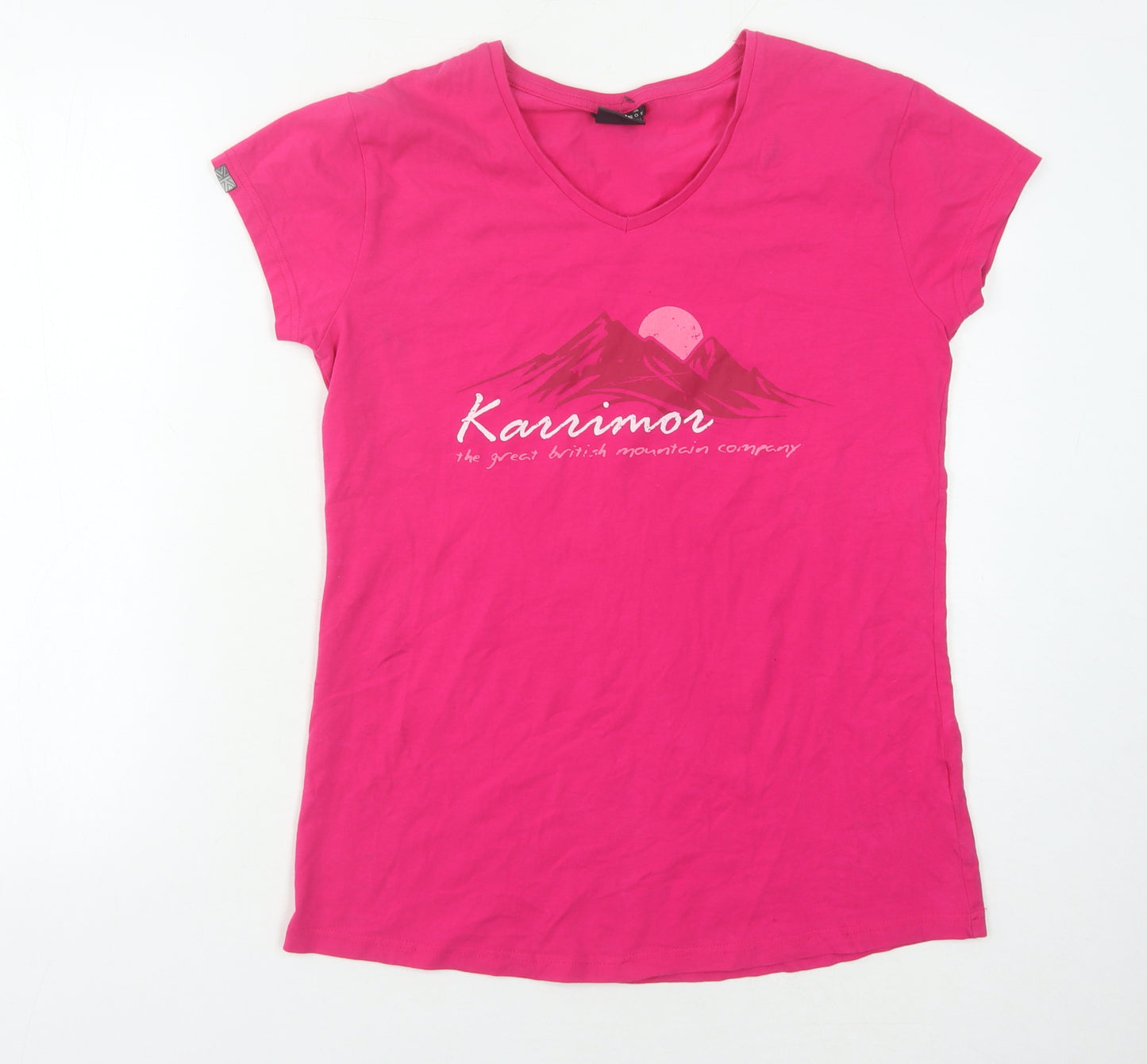 Karrimor Women's Pink V-Neck T-Shirt Size 16