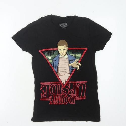 Stranger Things Unisex Black Graphic T-Shirt S