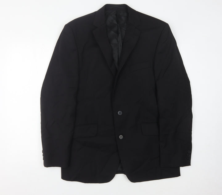 Jeff Banks Men's Black Blazer 42 Regular Jacket Formal