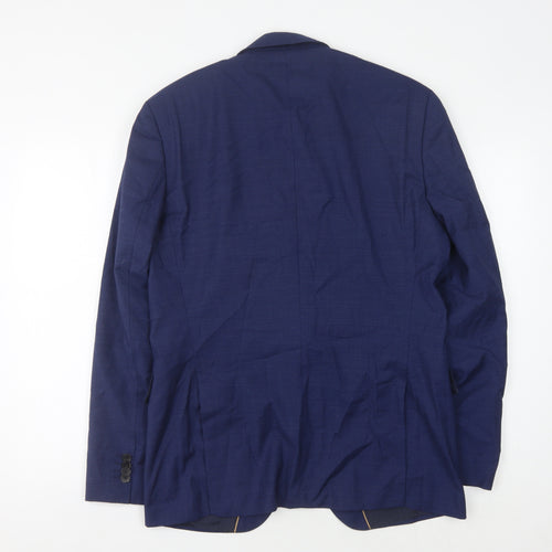 BOSS Men's Blue Blazer Jacket, Size 40R Classic Style