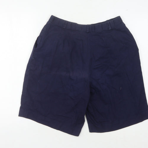 Long Tall Sally Women's Blue Pleated Cotton Shorts
