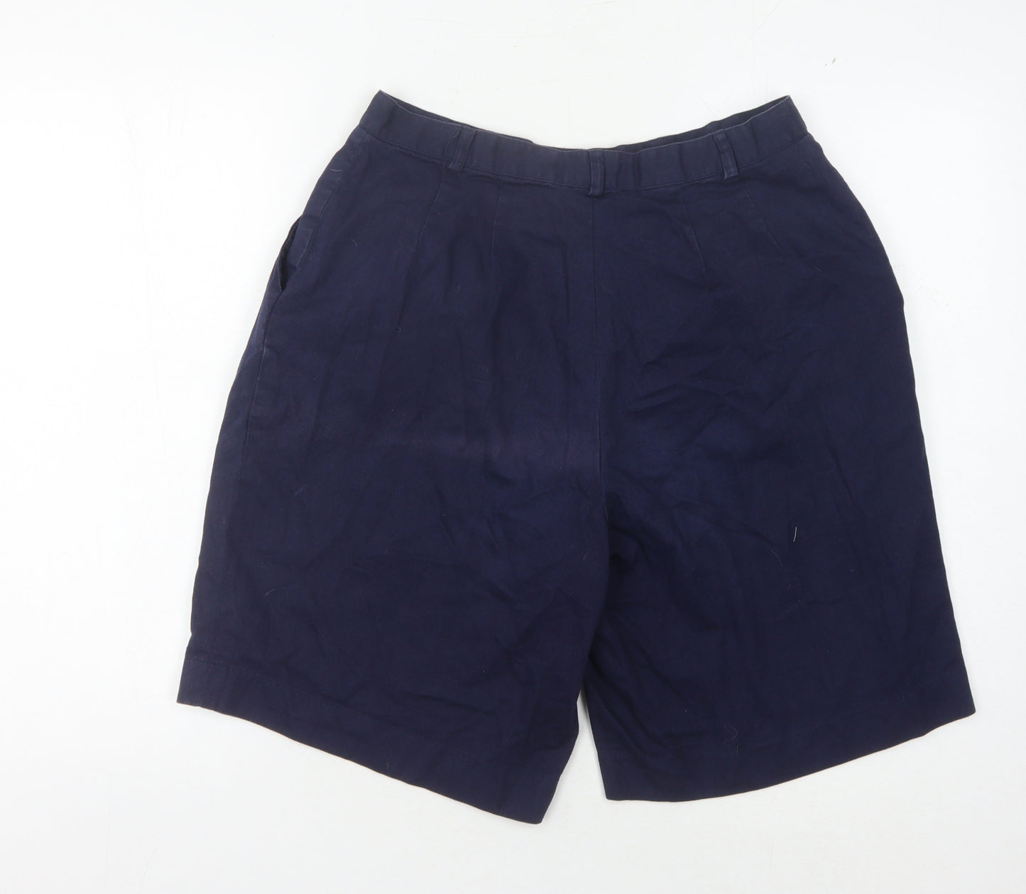 Long Tall Sally Women's Blue Pleated Cotton Shorts