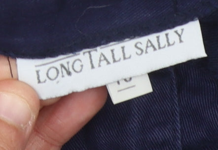 Long Tall Sally Women's Blue Pleated Cotton Shorts