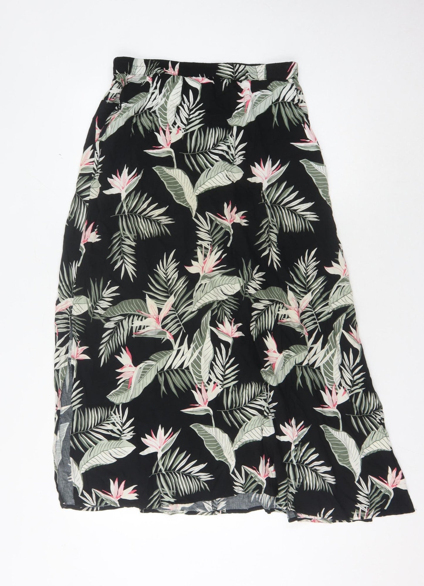 Vero Moda Women's Black Floral Midi Skirt, M