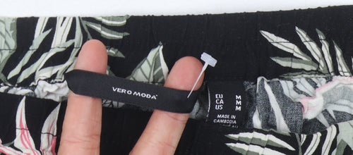 Vero Moda Women's Black Floral Midi Skirt, M