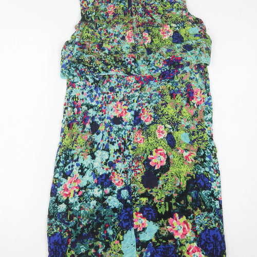 Warehouse Women's Multicoloured Floral Dress Size 12