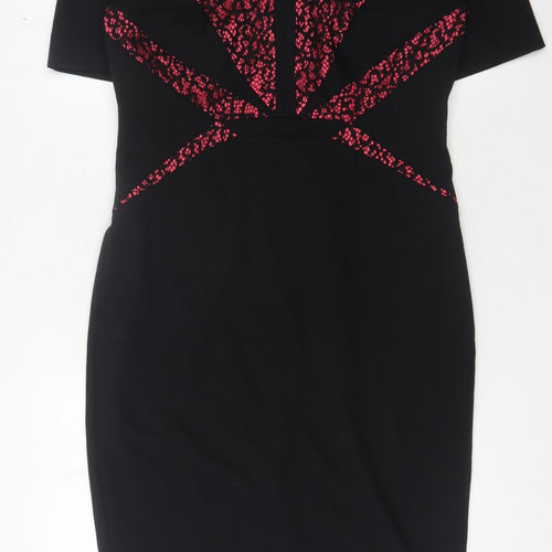 Coast Women's Black Sequin Bodycon Dress UK 14
