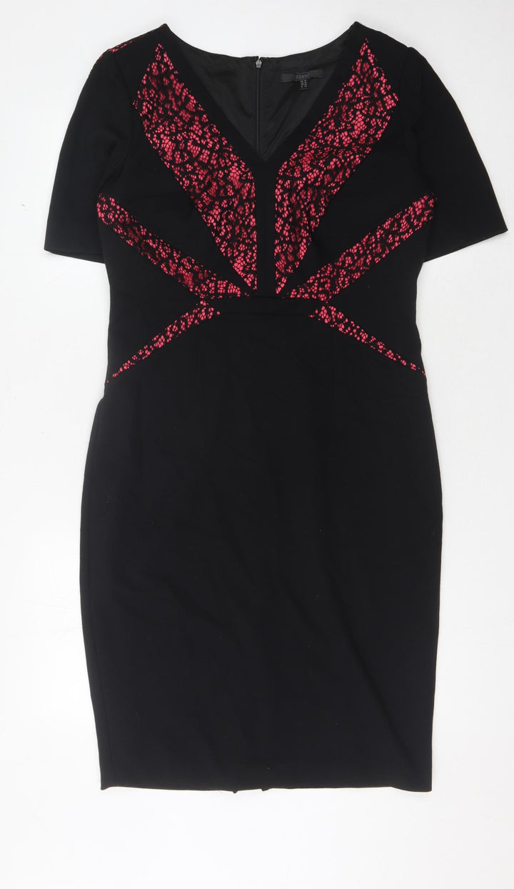 Coast Women's Black Sequin Bodycon Dress UK 14