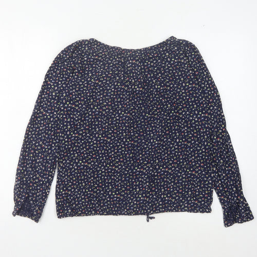 Fat Face Women's Navy Floral Blouse Size 12