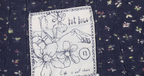 Fat Face Women's Navy Floral Blouse Size 12