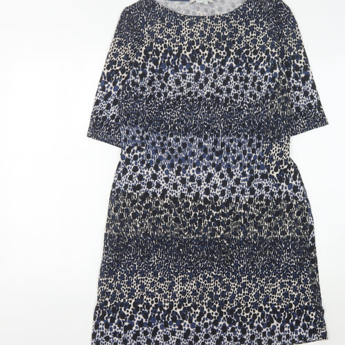 Boden Women Blue Animal Print Dress Size 12