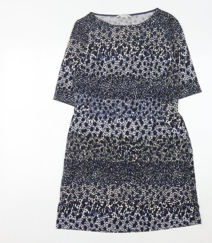 Boden Women Blue Animal Print Dress Size 12