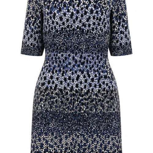 Boden Women Blue Animal Print Dress Size 12