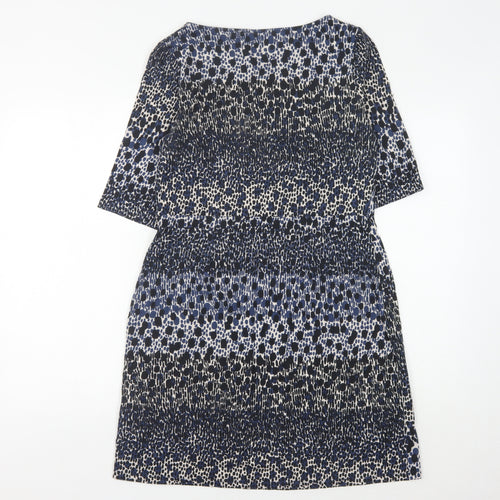 Boden Women Blue Animal Print Dress Size 12