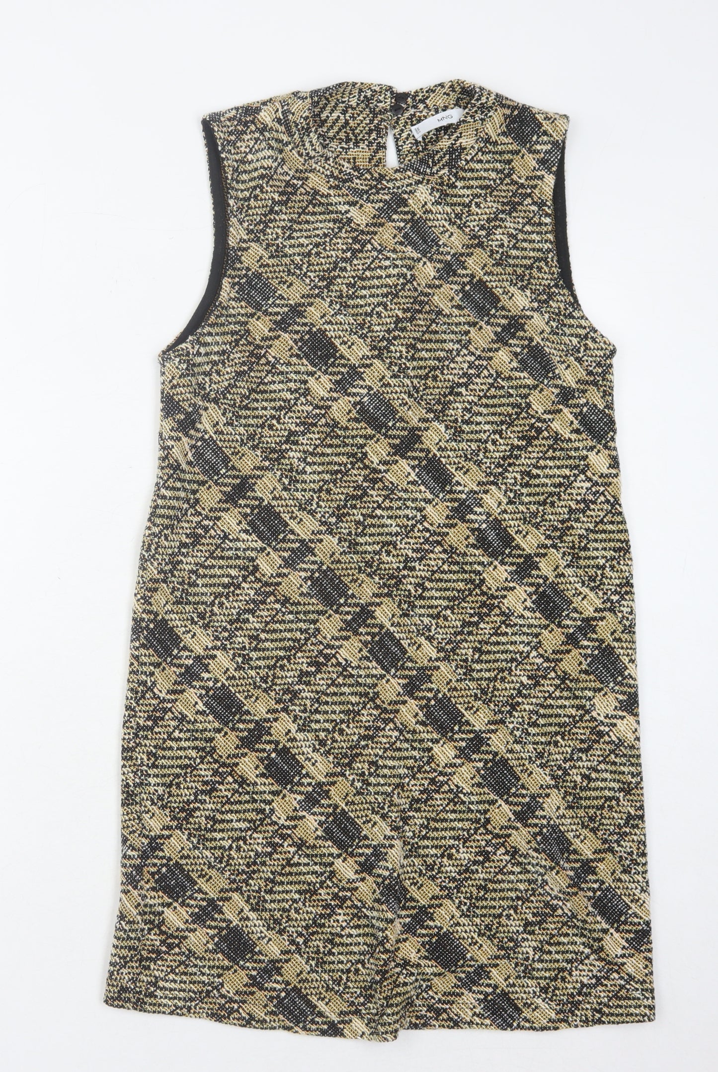 MNG Women Multicoloured Check Sleeveless Dress