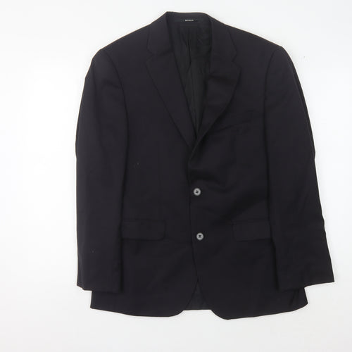 Baumler Men's Blue Single Breasted Wool Suit Jacket Size 48
