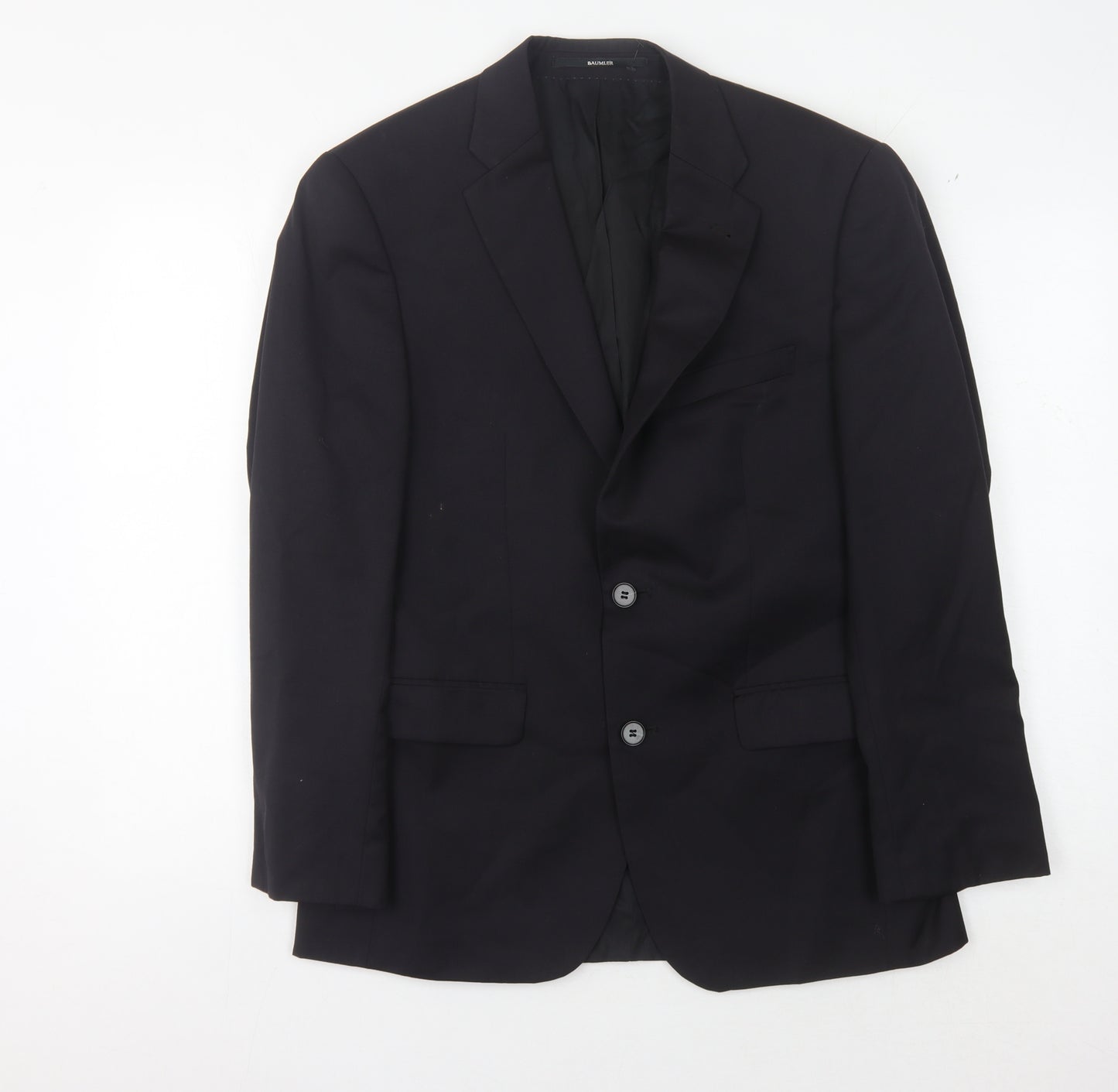 Baumler Men's Blue Single Breasted Wool Suit Jacket Size 48