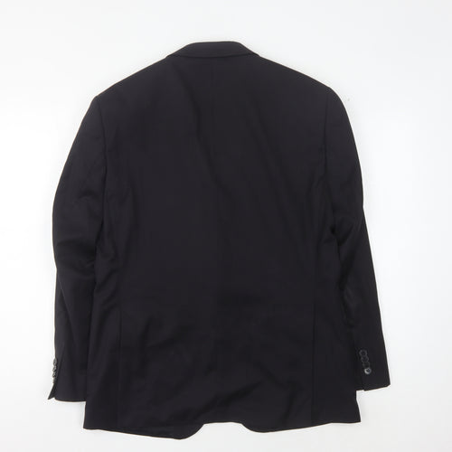 Baumler Men's Blue Single Breasted Wool Suit Jacket Size 48