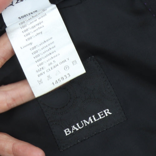 Baumler Men's Blue Single Breasted Wool Suit Jacket Size 48