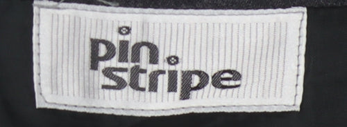 Pin Stripe Men's Black Blazer, Size 42L Formal Jacket