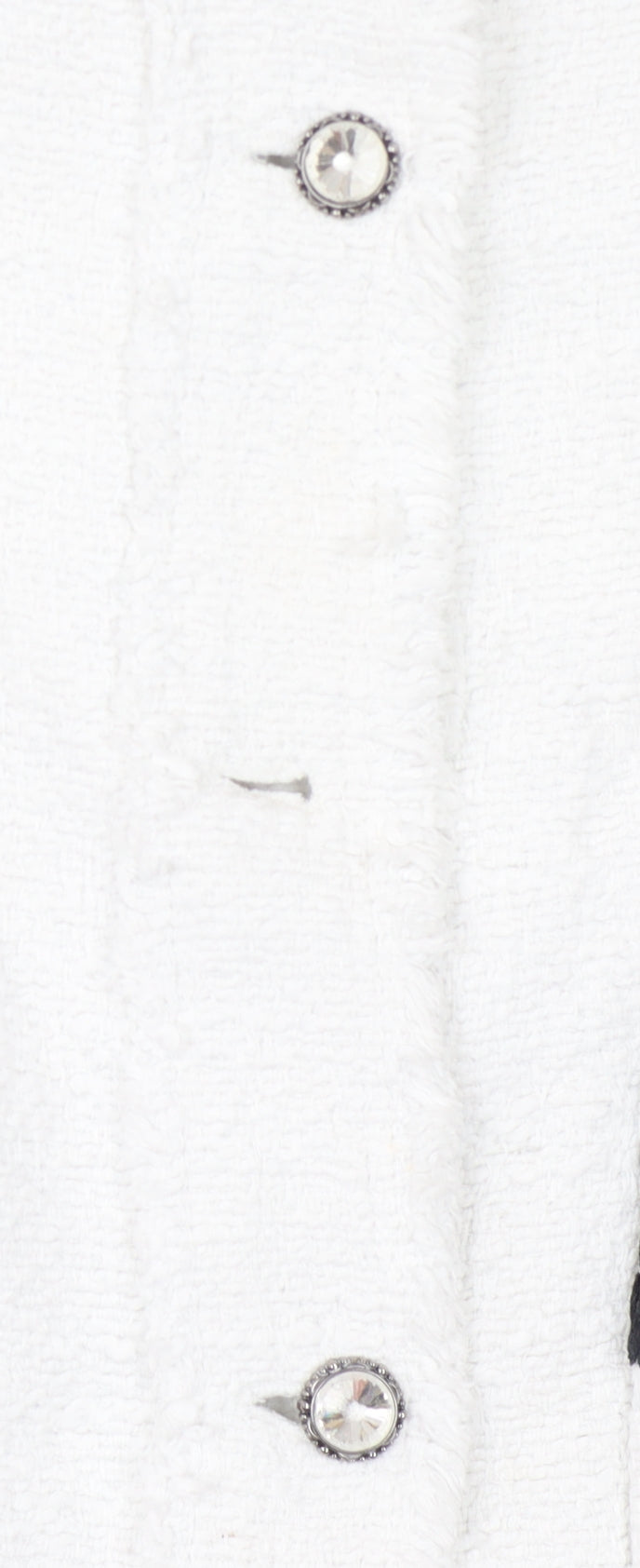 Zara Women's White Bouclé Blazer S