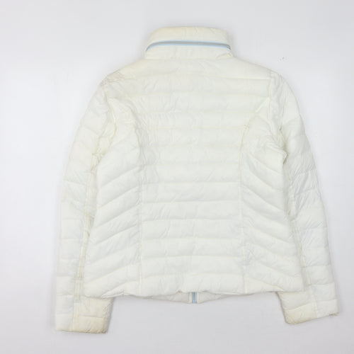 Nautica Women's Ivory Puffer Jacket L Lightweight