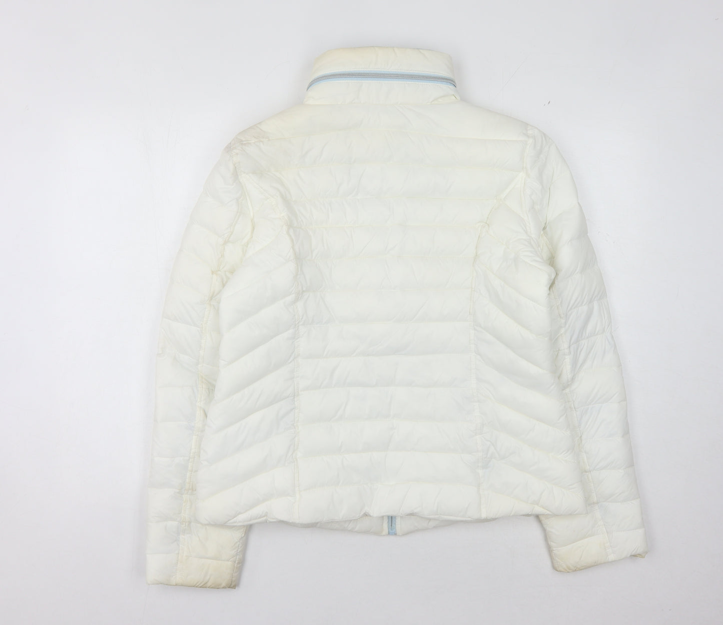 Nautica Women's Ivory Puffer Jacket L Lightweight