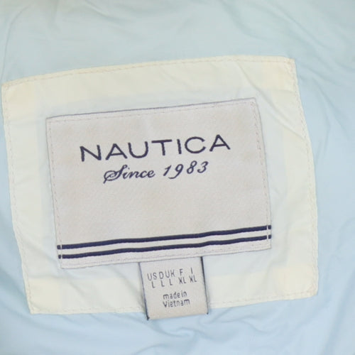 Nautica Women's Ivory Puffer Jacket L Lightweight