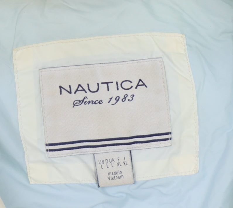 Nautica Women's Ivory Puffer Jacket L Lightweight