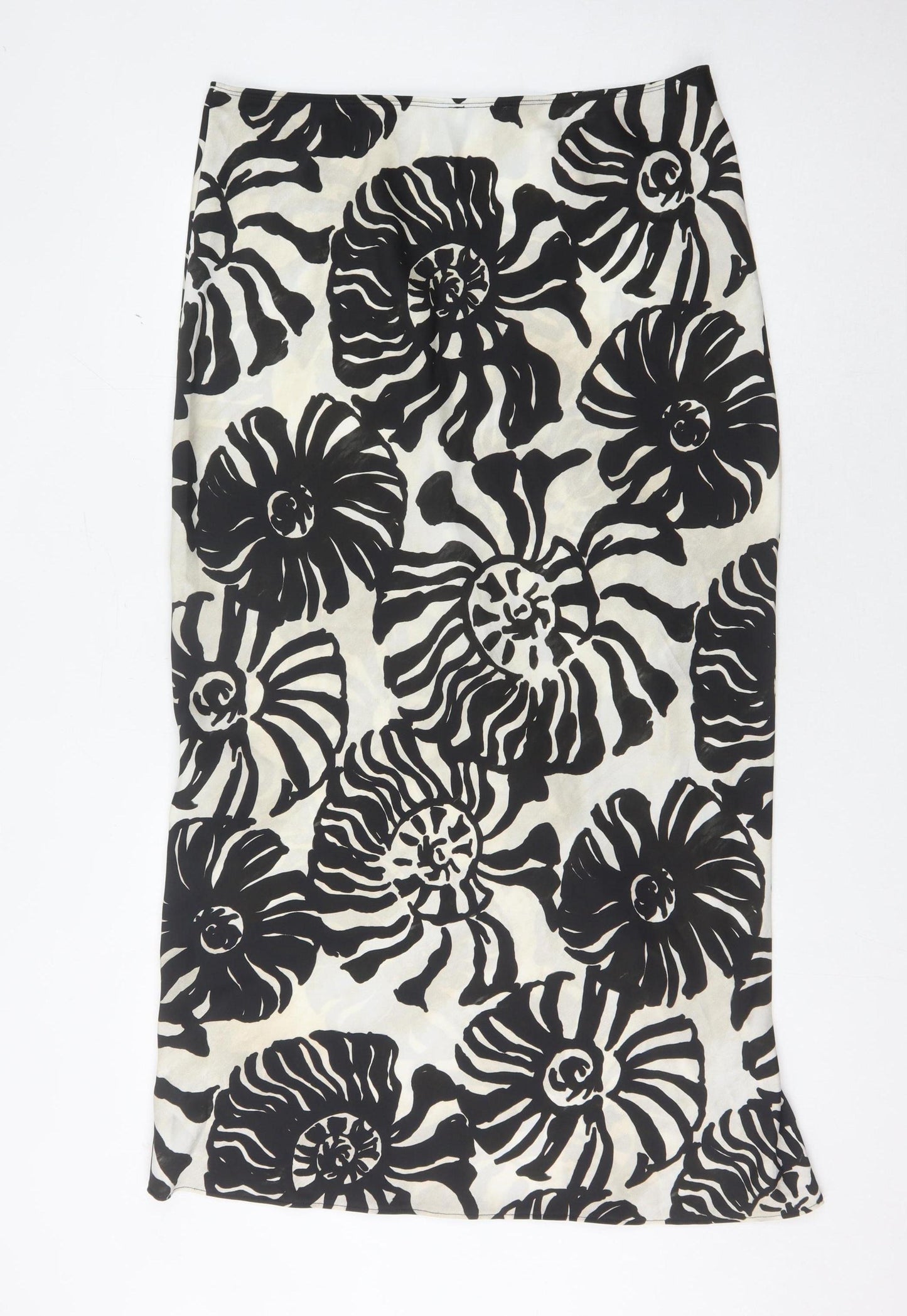Topshop Women's Black Floral Pencil Skirt Size 18