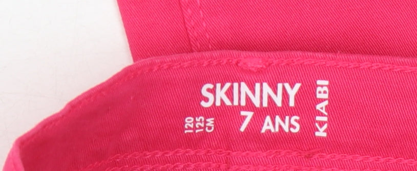 Kiabi Girls Pink Skinny Jeans 7 Years