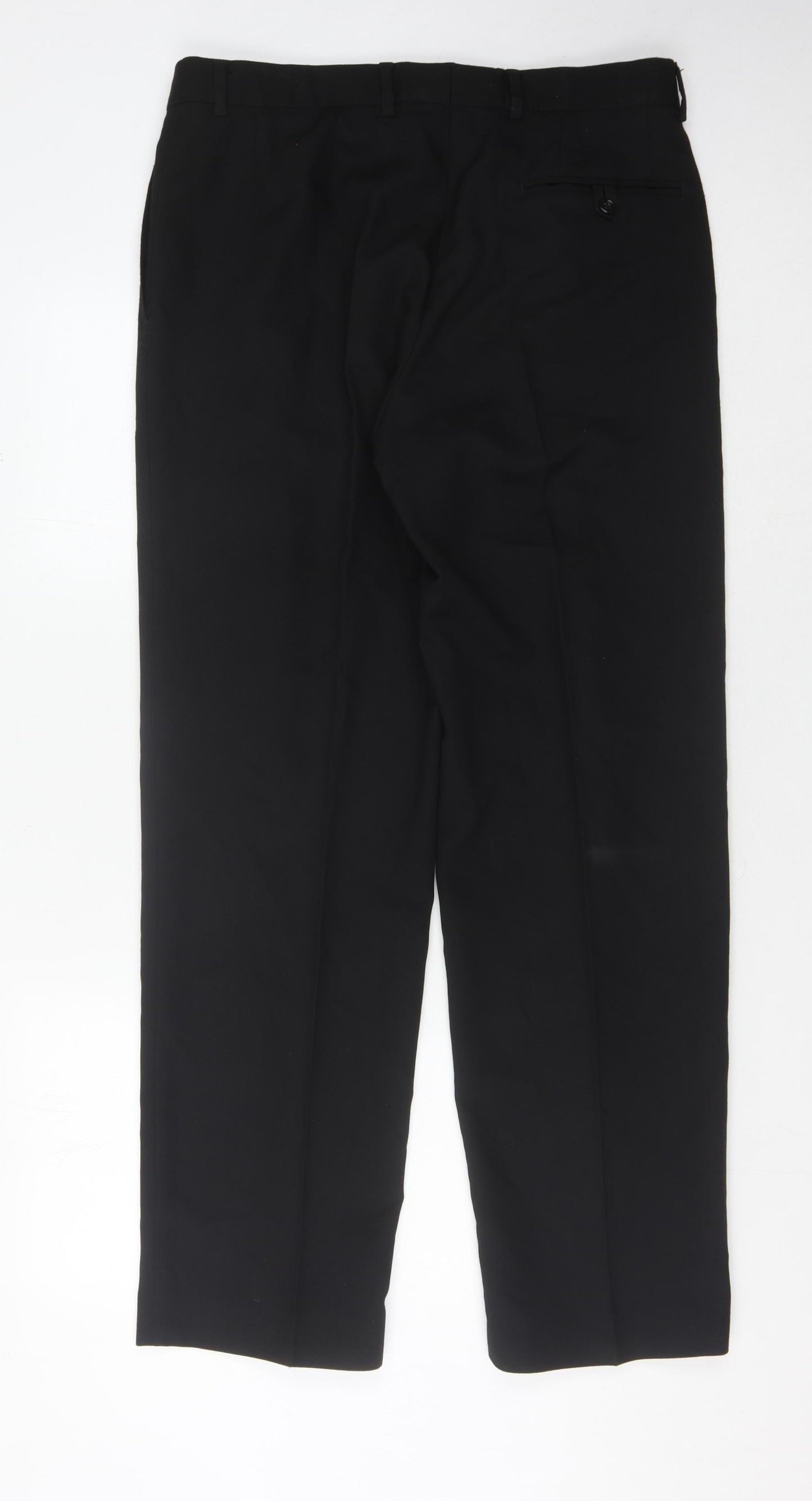 Next Men's Black Dress Pants 34R Polyester Viscose